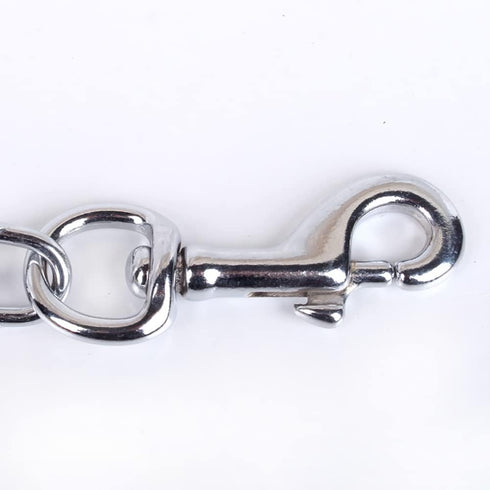 Metal Dog Leash Chain Choker Necklace Leash Dog Chain Leash Pet Collar Leash Chain with Handle for Small Medium Large Dogs...