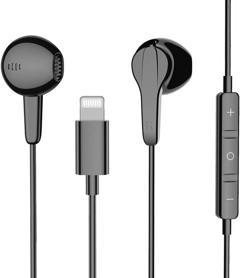 Earphones with Lightning Connector, MFi Certified Wired Earphones with Microphone and Volume Control, Compatible with iPhone 13/12/11 Pro Max/Xs M...