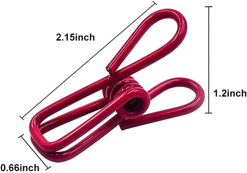 Chip Clips, Utility PVC-Coated Steel Clip for Food Package, Chips Bag, Clothes, Parper, Pack of 16, 2 Inch...