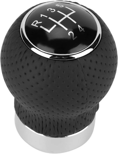 Shift Knob, Car 5 Speed 6 Speed Universal Round Leather Gear Shift Head Manual Transmission Gear Shift Knob Car Shift Knob Lever Shifter(5 Speed)...