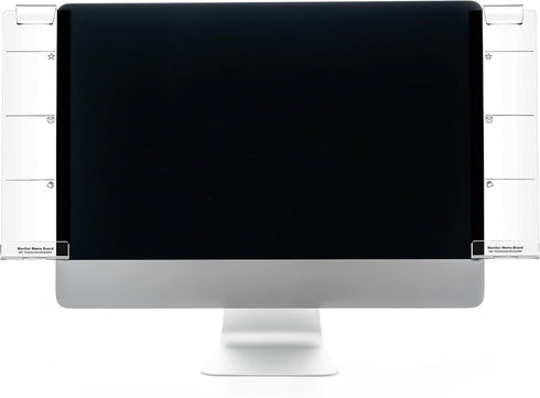 Quadow Monitor Message Board/Computer Monitors Side Panel/Notes Memo Board Message for Monitors,1Set (Left & Right) (with Phone Holder)...