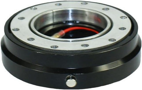 Universal 6 Hole Slim Steering Wheel Quick Release Hub Adapter Snap Off Boss kit for Race/Rally/Motorsport (Black)...