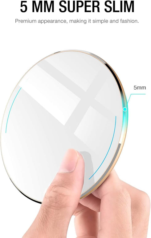 TOZO W1 Wireless Charger, 10W Qi-Certified Fast Charging Pad with Aviation Aluminum Computer Numerical Control Technology Compatible with iPhone 1...