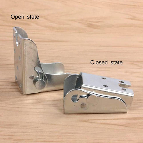 90°Self-Locking Hinge Leg Accessories, Brackets for Folding Table Legs, Kitchen Folding Table, Supporting Sofa Folding Foot, Invisible Foot, Furni...