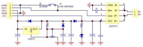 Electronics-Salon Panel Mount AC/DC Current Sensor Module Board, Based on ACS712 (+/-30Amp)...