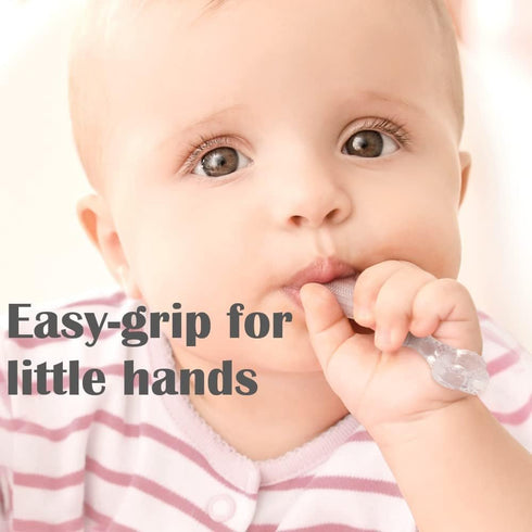 haakaa Contoured Silicone Toothbrush, Manual Training Tooth Brush for Baby Oral Gum Cleaning, Oral Brushing Massager, 6m+ Baby, Toddler...