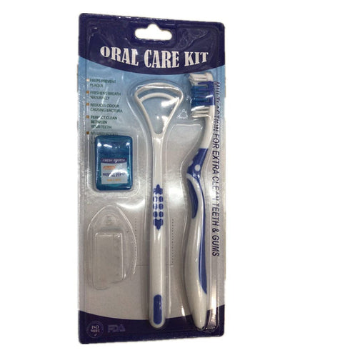 Dentistry Hygiene Oral Care Fresh Breath Teeth Tooth Tongue Cleaning Cleaner Toothbrush Scraper Flosser floss Whitening 3pcs per Kit...