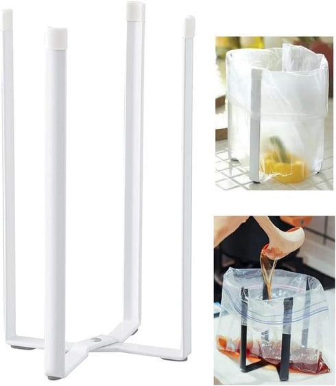 Multifunctional Kitchen Stand Holder for Plastic Bags, Bottles and Cups, Drying Racks Shelf Trash Bag Garbage Bag Holder for Home Kitchen Tower (W...