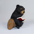 Sitting Bear Tree Hugger with Solar LED Light, Baby Bear Reading Book Garden Statue, Resin Animal Figurine Outdoor Decor, Yard Art Sculpture for L...