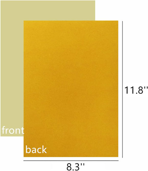 Mesheshe 10PCS Self Adhesive Fabric, DIY Peel and Stick Fabric for Art & Crafts, Drawer/Jewelry Box Felt Liner, A4 Size (8.3" x 11.8", Yellow)...
