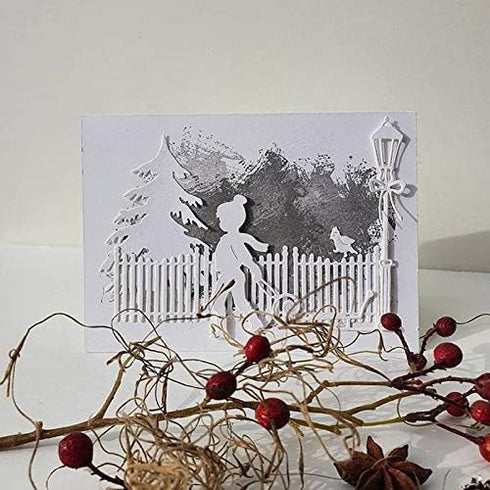 Lantern Metal Cutting Dies for Card Making Outdoor Lamps Birds Metal Die Cuts for DIY Scrapbooking Paper Crafting Handmade Crafts Embossing Stenci...