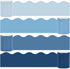 Whaline 65.6ft Blue Bulletin Board Borders 4 Rolls Blue Series Die-Cut Board Trim for School Classroom Office Chalkboard...