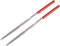 Utoolmart Diamond Needle File, 2-Pieces Mini Diamond Needle File Set, 4mm x 160mm Triangle Files Tools, 150 Grits Small Tip Files, for Metal Glass...