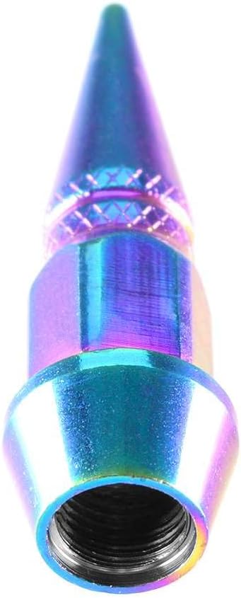 TVC20 Blue 4pcs Long Spike Spiked Tire Valve Stem Caps Metal Thread Wheel Tires...