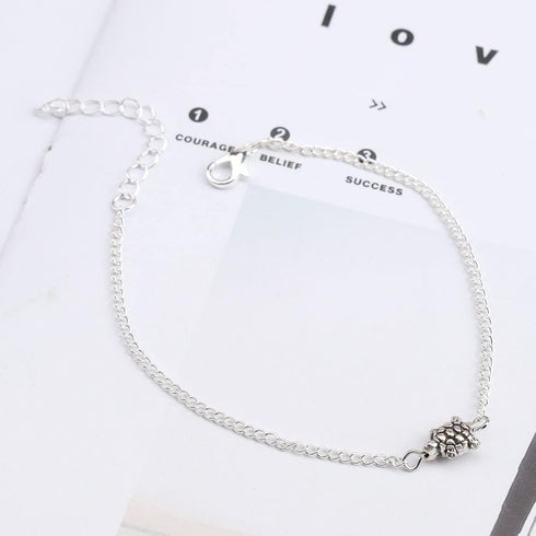 Boho Sea Turtle Ankle Bracelet Vintage Turtle Anklet Bracelet Silver Turtle Chain Anklet Minimalism Turtle Anklet Foot Chain Animal Jewelry for Wo...