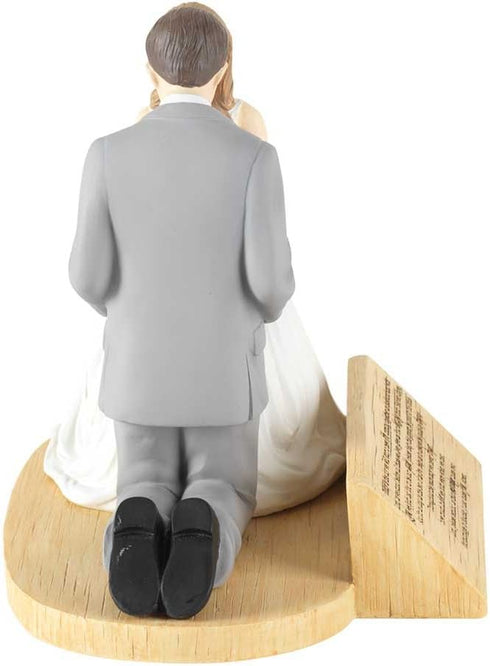Dicksons Hear Our Prayer Kneeling Bride & Groom 5 x 5.5 Resin Stone Tabletop Figurine...