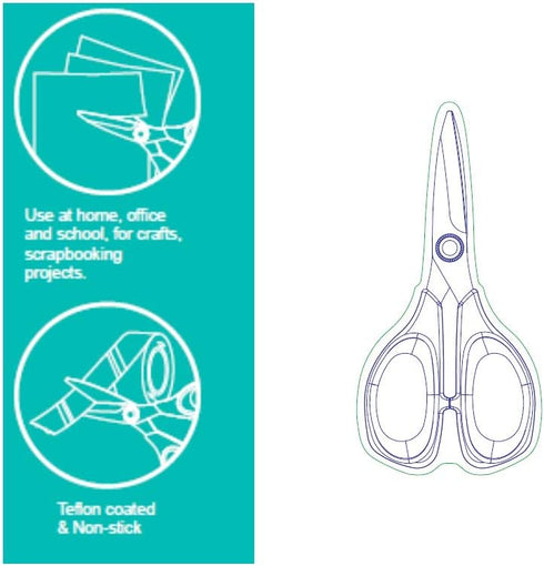7 inch Teflon Coated Non-Stick Professional Stainless Steel Sewing Scissors, All-Purpose, Comfort Soft Grip, Office Scissors - Made in Taiwan...