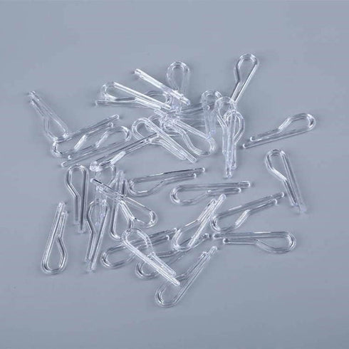 100pcs U Shape Clear Durable Plastic Alligator Clips Shirts Folding Ties Socks Pants Hold Garments in Place...