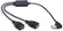 Left Angled USB Splitter Cable 90 Deg USB 2.0 A Male to Dual Female Data Charging Syncing Aadapter Cord (Support All Devices) (Left)...