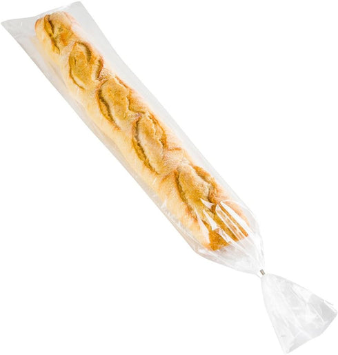 Restaurantware Bag Tek 28 Inch x 6 Inch Bread Bags 250 With Wicket Dispenser Bread Loaf Bags - Micro Perforated Freezer Safe Clear Plastic Baguett...