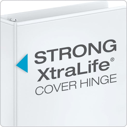 Cardinal Performer 3-Ring Binder, 1.5", Non-Locking Slant-D Rings, 375-Sheet Capacity, ClearVue Presentation Binder, PVC-Free, White (17400CB)...