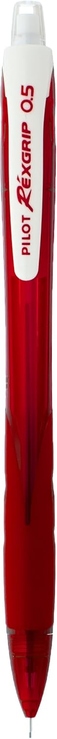 Pentel Pilot Mechanical Pencil RexGrip, 0.5mm, Red Body (HRG-10R-R5)...