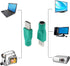 USB to PS2 Adapter 2PCS Green PS/2 Female to USB Male Converter Adapter for Mouse and Keyboard, Green...