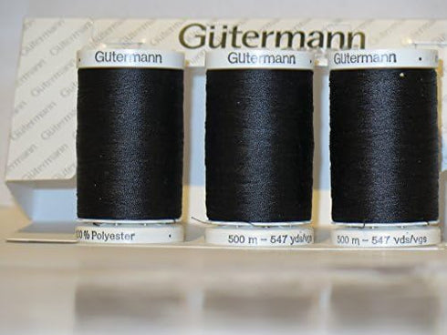 Sew-All, All PurposeThread 547 Yards-Black GUTERMANN Thread 3 Pack (Black)...
