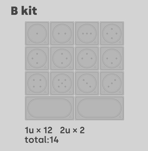 DOYS Keycap Set DOY Mechanical Keyboard Keycap Compatible with MX Box Switch (White - B Kit, 14PCS)...