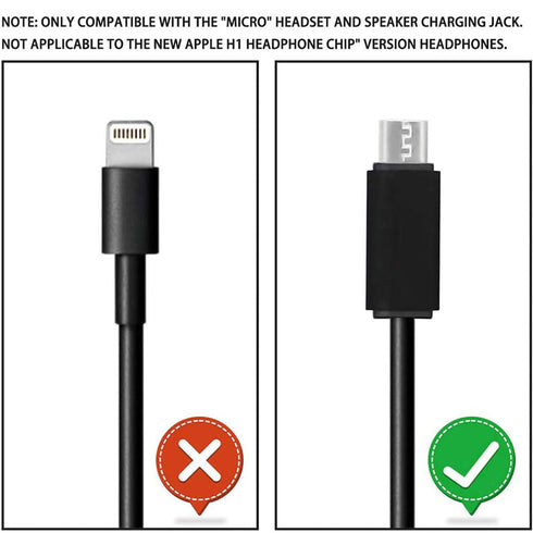 USB Charger Cord, Compatible with for Beats Micro Replacement Powerbeats 3 2.0 Wireless Headphones Earphone by Solo 3 Cable Dr Dre Studio, Pill Sp...