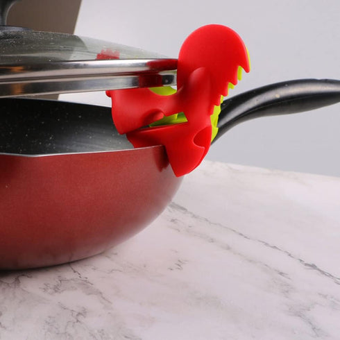 Spoon Rest Rooster Pot Clip: 2pcs Silicone Pot Clip Spoon Rest Cooking Utensil Holder Pot Side Clip Spoon Holder for Pot Lid Holders...