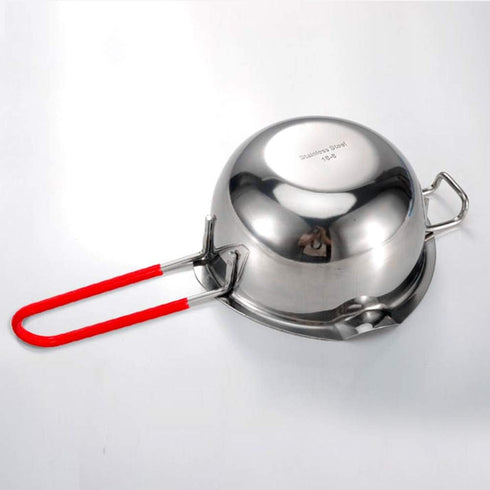 Stainless Steel Double Boiler Pot with Heat Resistant Handle for Melting Chocolate, Candy and Candle Making (18/8 Steel, 2 Cup Capacity, Universal...