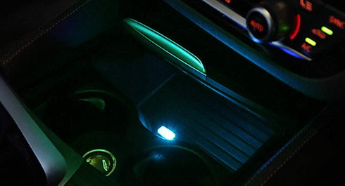 iJDMTOY Aqua Ice Blue USB Plug-in Miniature/Nano LED Car Interior Ambient Accent Lighting Kit...