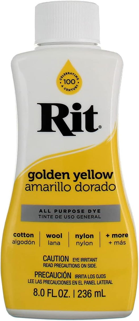 Rit Purpose Liquid Dye, Yellow, 236ml...