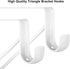 4 Pack Heavy Duty Closet Rod Brackets Holder 11 x 11 x 1 Inch White Closet Rod Support Bracket Black Steel Closet rod Holders for Hanging Clothes ...