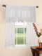 Violet Linen Daisy Design Sheer 3pc Kitchen Curtain Set (18 * 60" Valance + 2pcs 30 * 36" Tiers)...