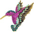 Rhinestone Hummingbird Brooches for Women Cute Bird Style Jewelry Animal Brooch Pin Good Gift...