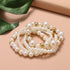 Blue Drop Multilayer Chunky Simulated Pearl Stackable Stretch Bracelet Set For Women Girls Beaded Ball Adjustable Multilayered Elastic Bangles Wed...