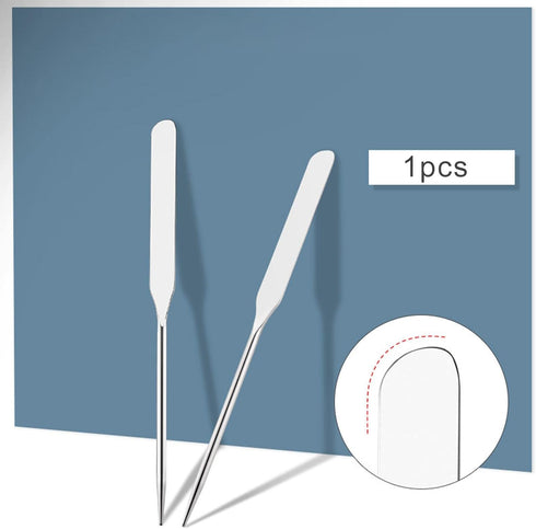 MERIGLARE Stainless Steel Makeup s for Professional, Beginner 161mm Long Facial Mixing Stick (Silver) Fine Workmanship Stylish Durable...