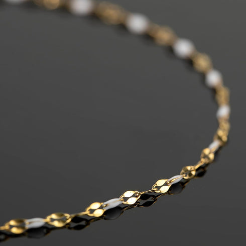 UMAOKANG 5 Meters Stainless Steel Jewelry Chain Enamel Chain for Jewelry Making Gold Plated Chain with Jump Rings and Lobster Clasps...