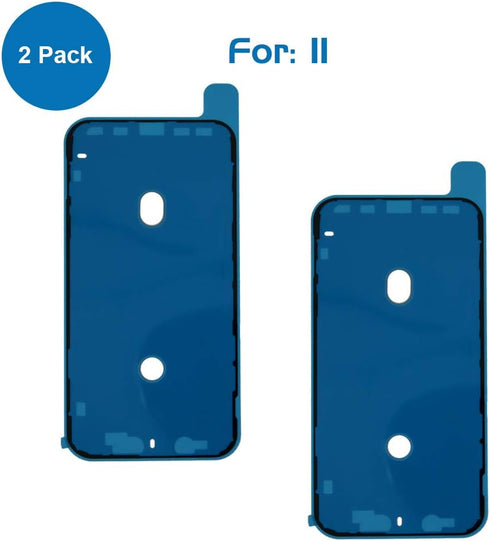 MMOBIEL 2 x LCD Seal Adhesive Sticker Waterproof Compatible with iPhone 11-6.1 inch Black for LCD Display Frame Tool Kit Included......
