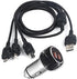 Bling Car Charger Accessories Set,Rhinestone Dual USB Car Chargers + Bling 3 in1 Nylon Braided Charging Cable,Bling Crystal Decoration Car Accesso...