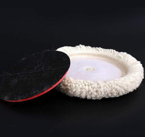 Wool Polishing Pads, 2 Pack 6" Buffing Pads with Hook and Loop Back for Compound, Cutting & Polishing, 100% Natural Wool, Thick and Aggressive...