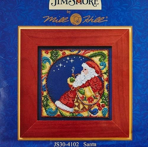 Mill Hill 143288/Jim Shore Counted Cross Stitch Kit 5"X5", Santa (18 Count)...