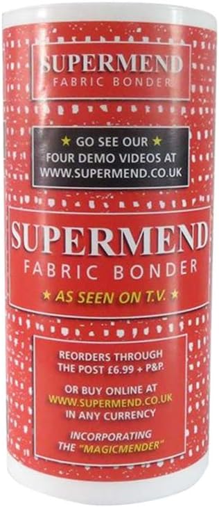 Supermend Bonding Fabric Repair Powder the Original Repair Rips Tears Burns Holes Hems Clothing no Sewing in Seconds...
