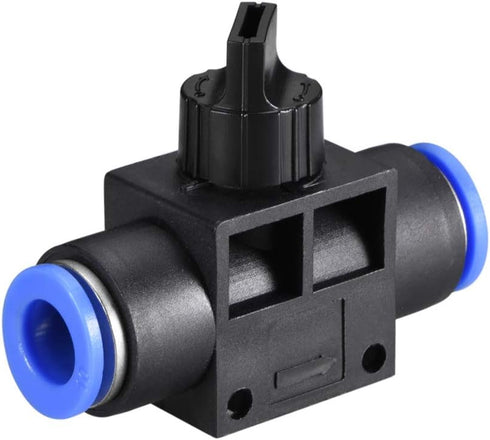 uxcell 10mm OD Pneumatic Air Flow Control Valve with Push-to-Connect Fitting,Union Straight,Pneumatic Air Controller Valve 5pcs...