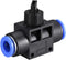 uxcell 10mm OD Pneumatic Air Flow Control Valve with Push-to-Connect Fitting,Union Straight,Pneumatic Air Controller Valve 5pcs...