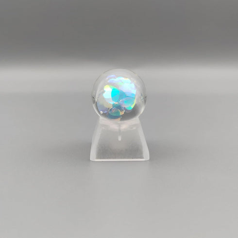Personalized Crystal Ball Keycap Handmade OEM Profile Keycap Base DIY Custom ESC Backlit Keycap for Mechanical Keyboard MX Switch (Heart)...