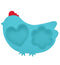 Innobaby Din Din Smart Silicone Chicken Steamer with Lid for Children, Blue (SIL-CKS01)...