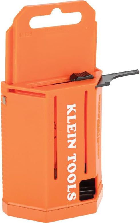 Klein Tools 44125 Utility Knife Blade Dispenser with 50 Triple Ground Replacement Blades for Long-Lasting Sharpness...